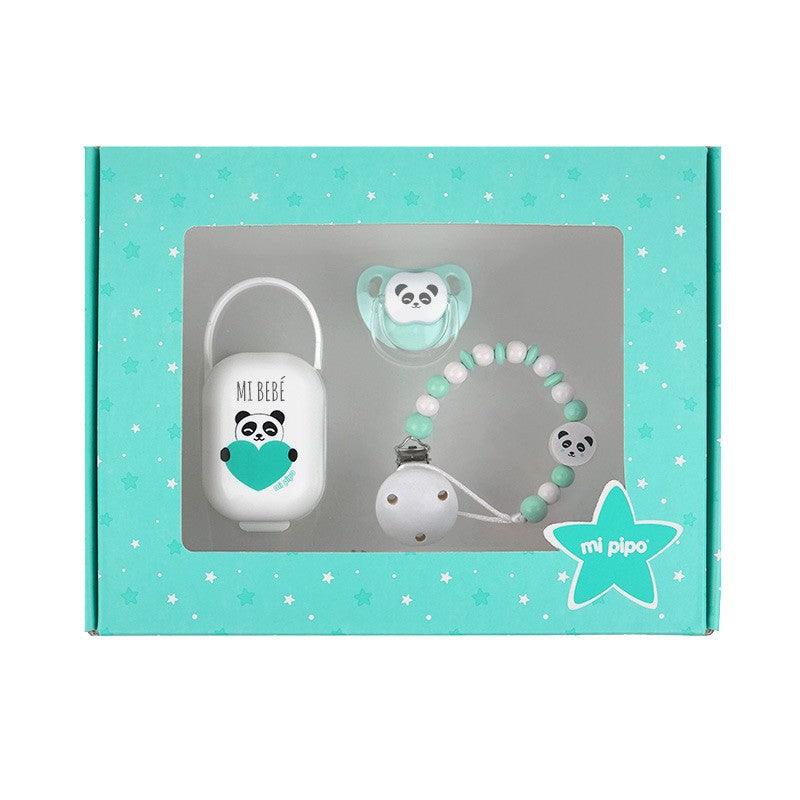 Caja Regalo Bebé Panda Menta Mi Pipo - Nanetes #