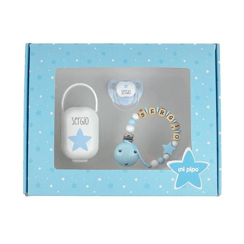Caja Regalo Bebé Personalizada My Baby Mi Pipo Celeste - Nanetes #