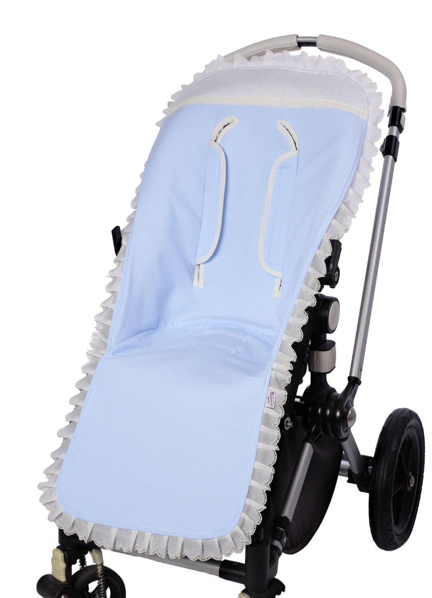 Funda Colchoneta Silla Verano Piqué Canutillo Puntilla - Nanetes