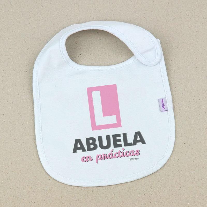Babero Bebé Divertido Abuela en Prácticas Mi Pipo - Nanetes #