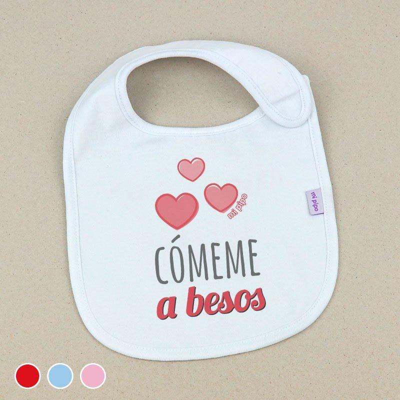 Babero Bebé Divertido Cómeme a Besos Mi Pipo - Nanetes #