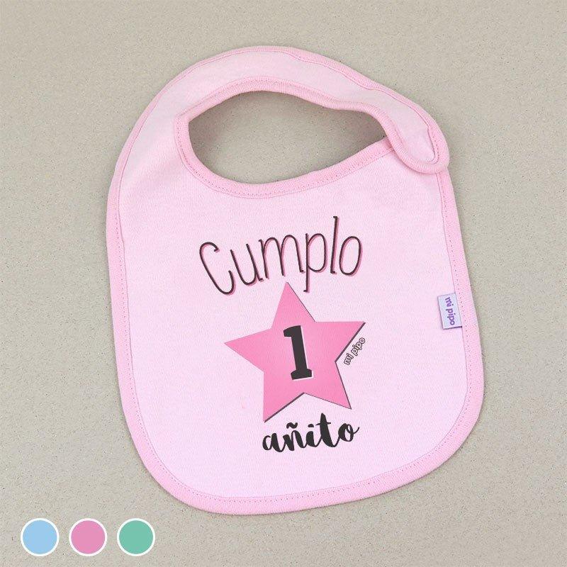 Babero Bebé Divertido Cumplo 1 añito Mi Pipo - Nanetes #