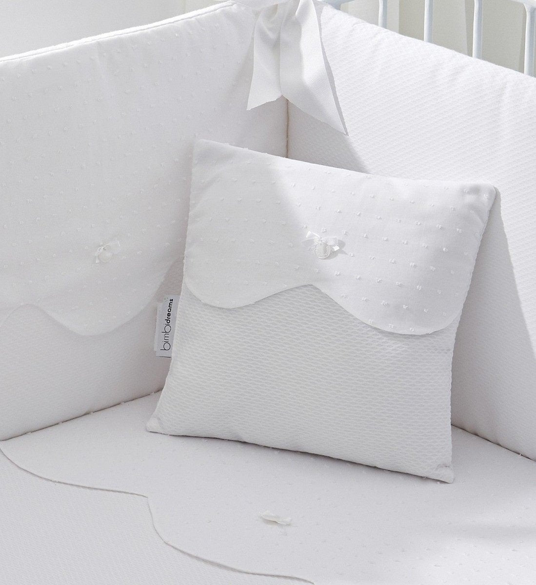 Edredón Cuna Bebé con Chichonera Toscana Blanco Bimbi Class - Nanetes