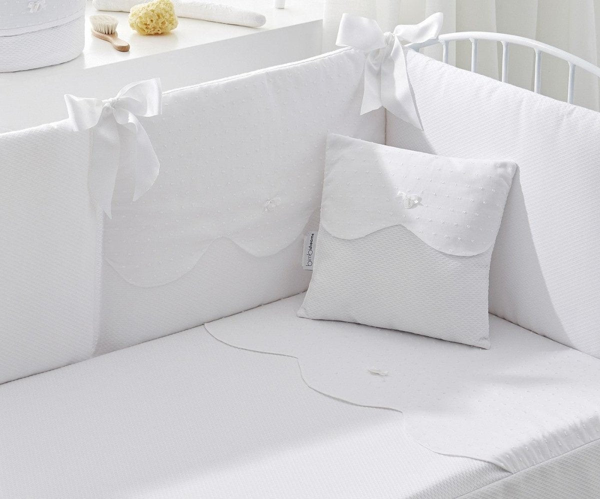 Edredón Cuna Bebé con Chichonera Toscana Blanco Bimbi Class - Nanetes