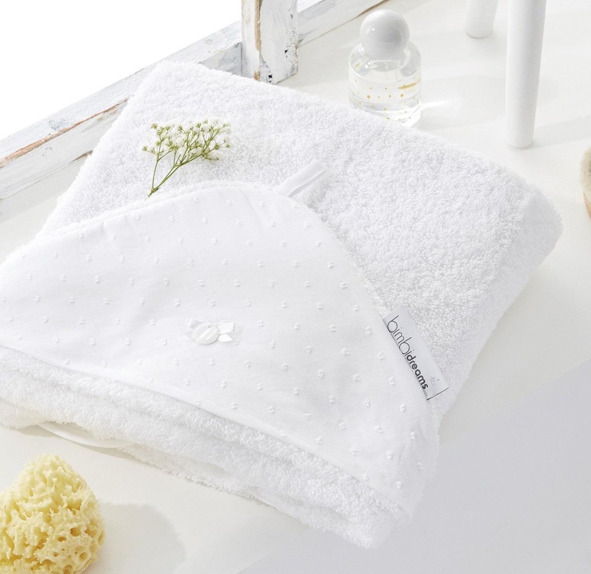 Capa de Baño Bebé Toscana Blanco Bimbi Class - Nanetes