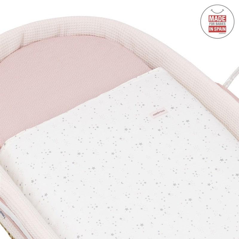 Capazo Moisés Bebé Palma Une Sky Rosa Cambrass - Nanetes #