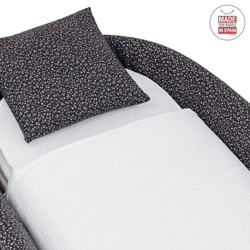 Capazo con Patas Bebé Palma Mio Cuco Denver Gris Flores Cambrass - Nanetes #
