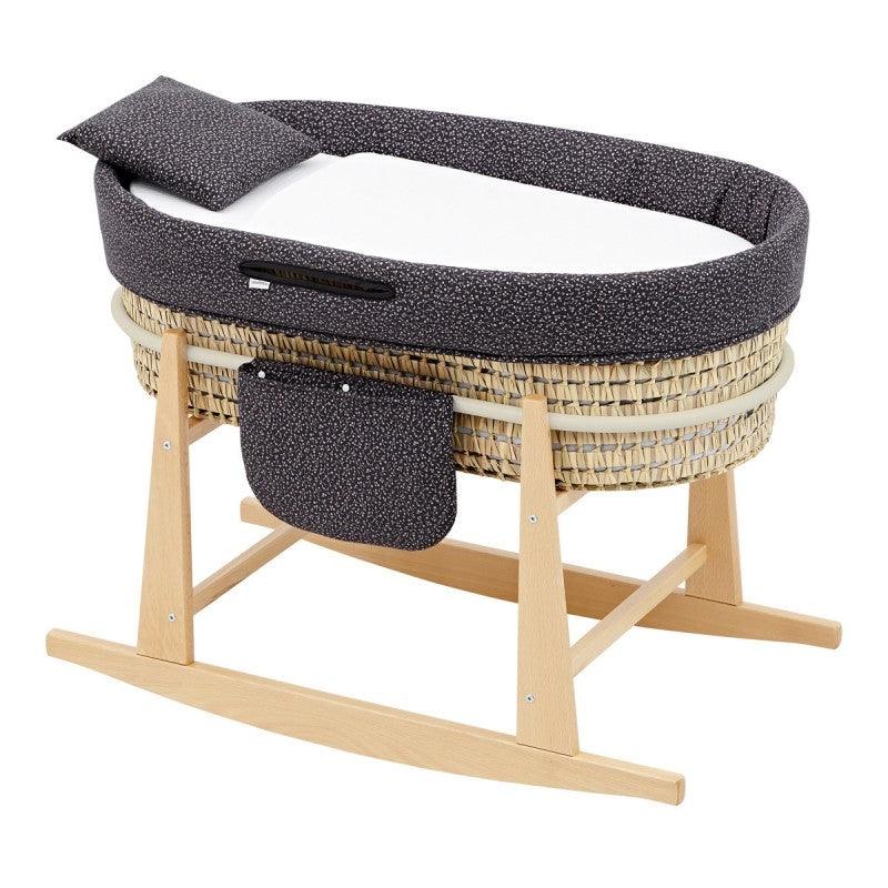 Capazo con Patas Bebé Palma Mio Cuco Denver Gris Flores Cambrass - Nanetes #