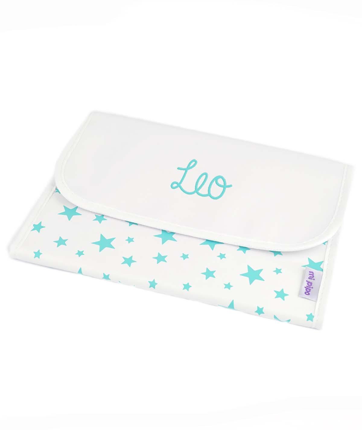 Portadocumentos Bebé Personalizado Estrellas Menta Mi Pipo - Nanetes #