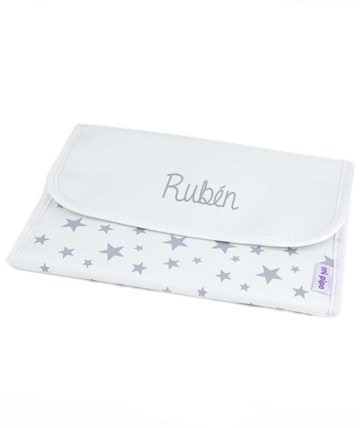 Portadocumentos Bebé Personalizado Estrellas Gris Mi Pipo - Nanetes #
