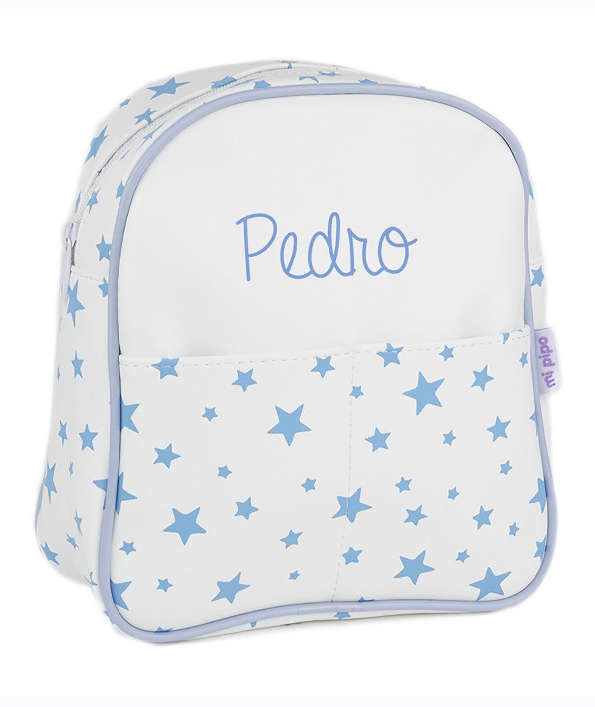 Mochila Personalizada Polipiel Estrellas Azul Mi Pipo - Nanetes #