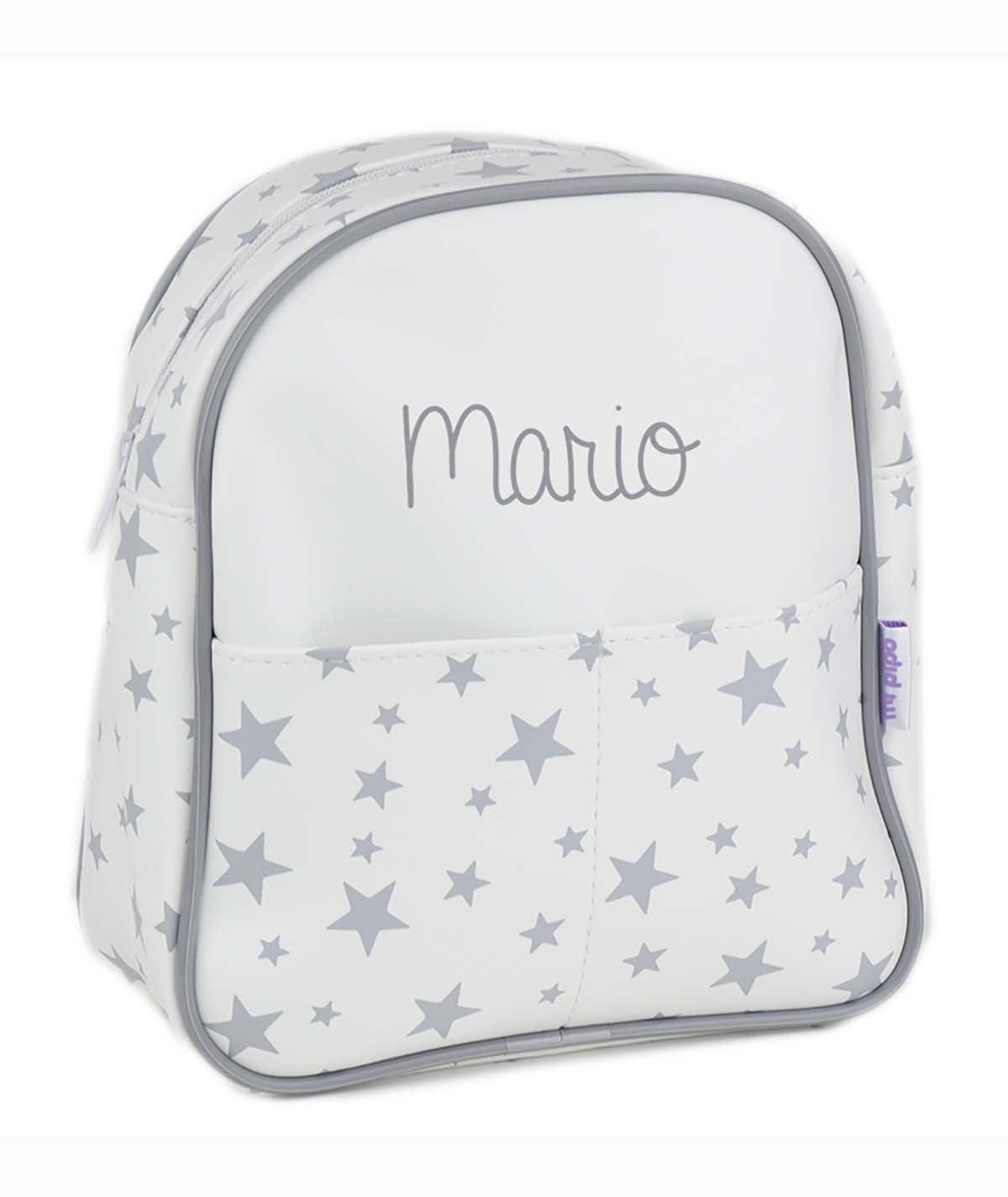 Mochila Personalizada Polipiel Estrellas Gris Mi Pipo - Nanetes #