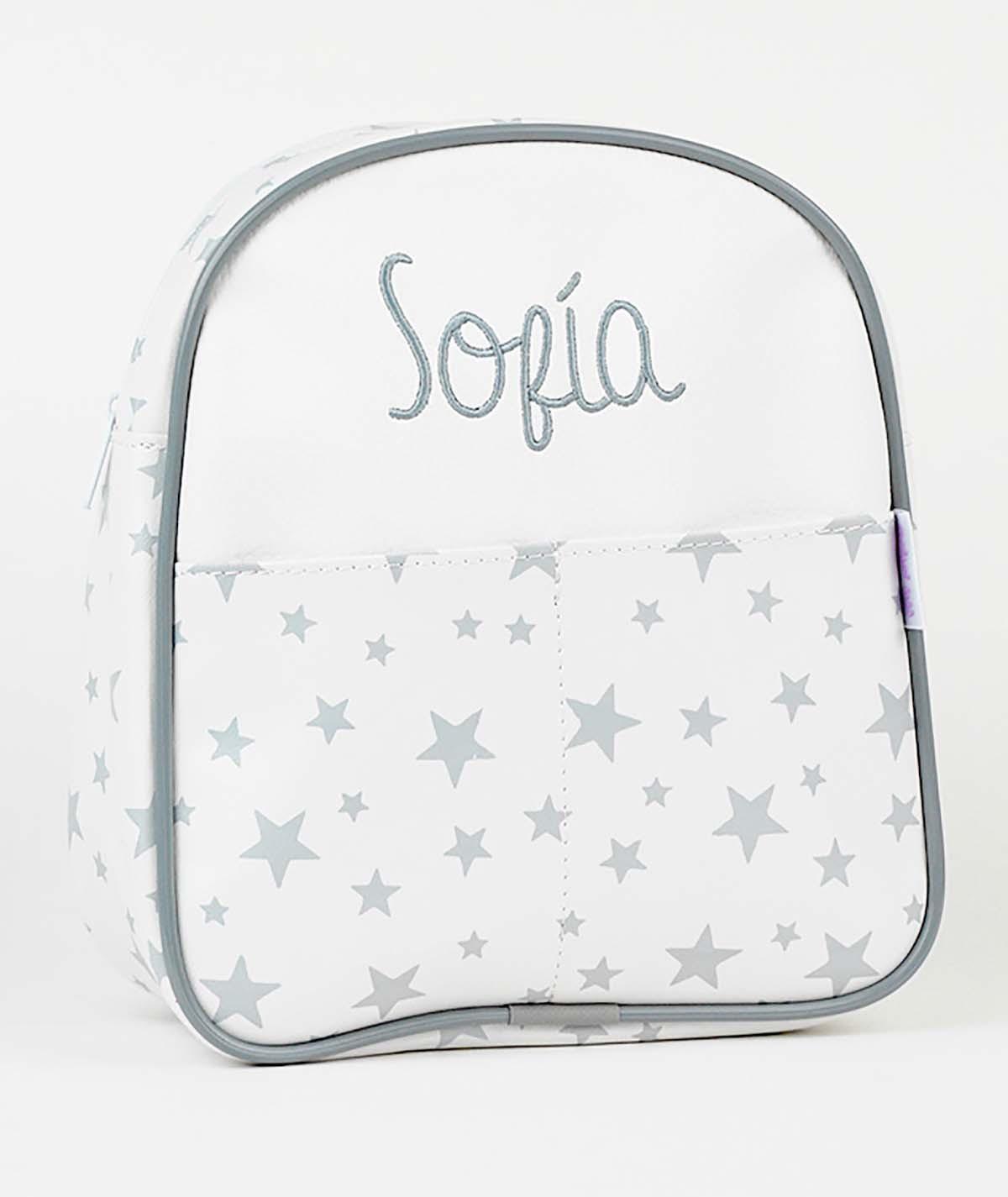 Mochila Personalizada Polipiel Estrellas Gris Mi Pipo - Nanetes #