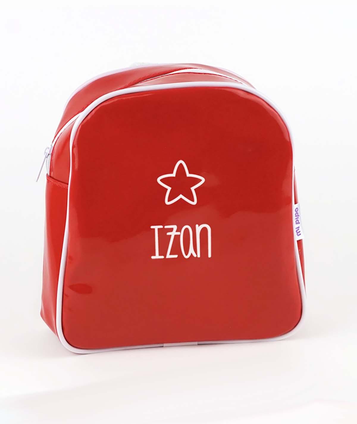 Mochila Personalizada Charol Rojo Estrella Mi Pipo - Nanetes #