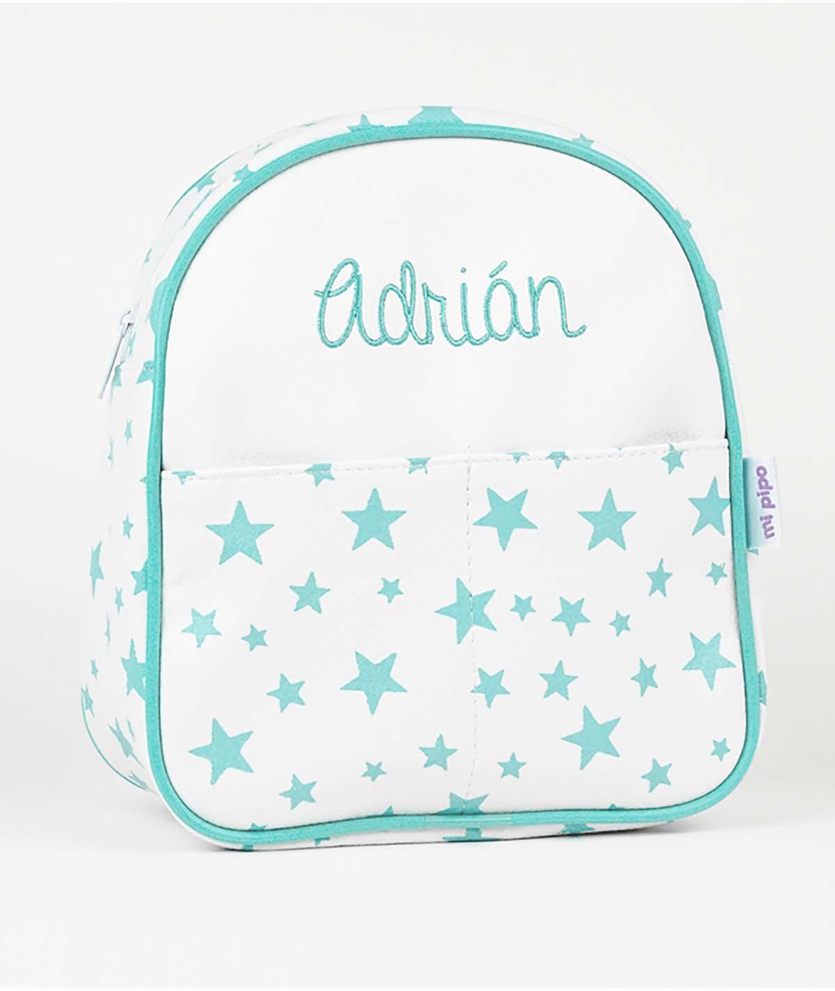 Mochila Personalizada Polipiel Estrellas Menta Mi Pipo - Nanetes #