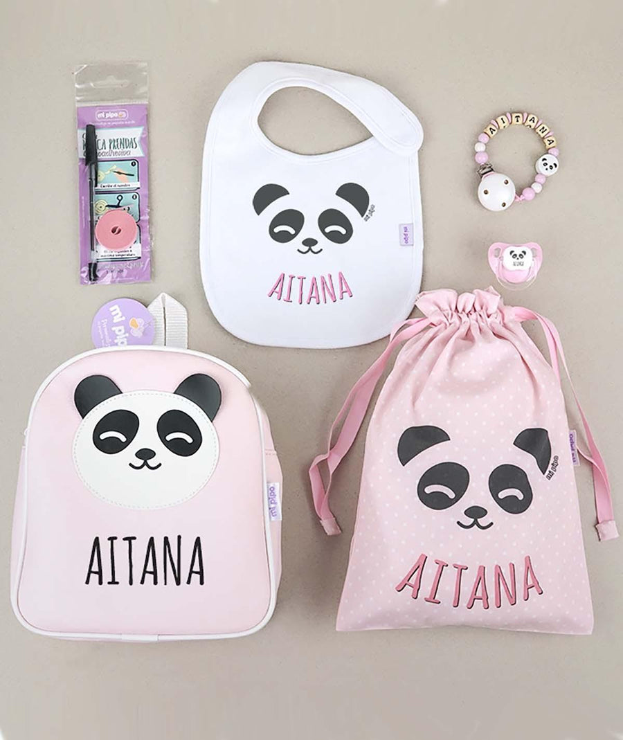 Pack Ahorro Vamos al Cole Panda Rosa Mi Pipo - Nanetes #
