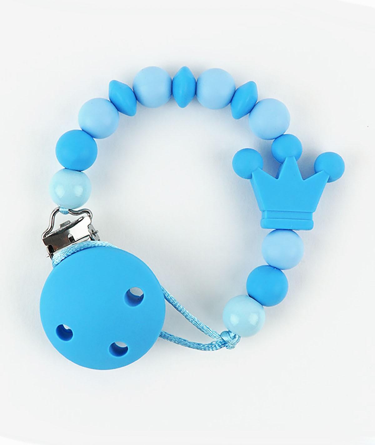 Chupetero Cadenita Silicona Mi Pipo Corona Azul - Nanetes #