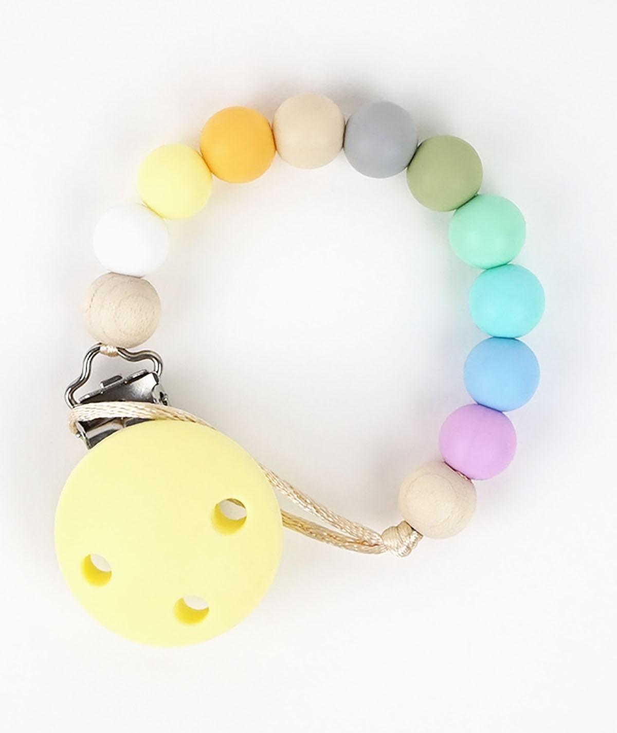 Chupetero Cadenita Silicona Mi Pipo Estrella Multicolor Soft - Nanetes #