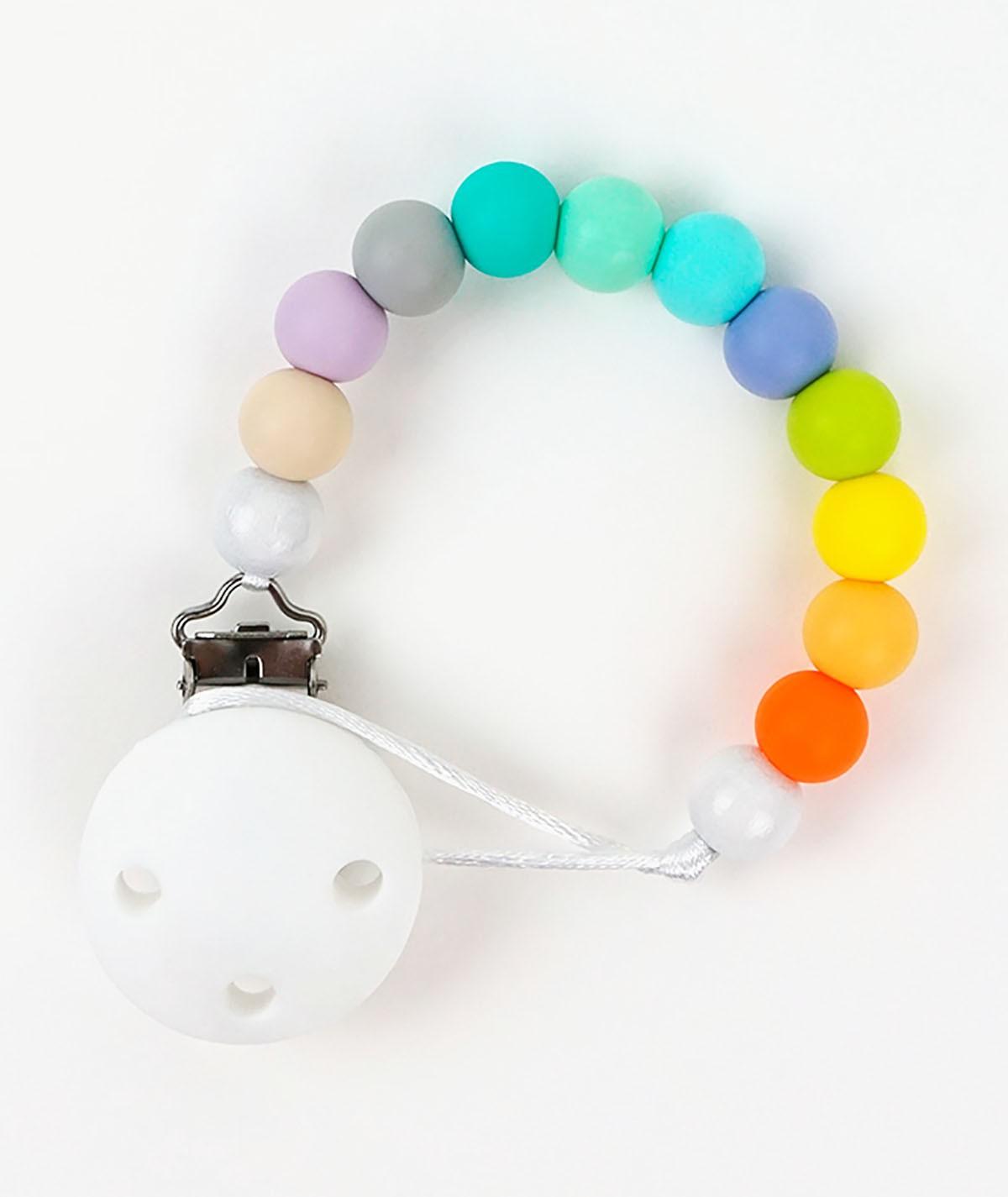 Chupetero Cadenita Silicona Mi Pipo Estrella Multicolor - Nanetes #