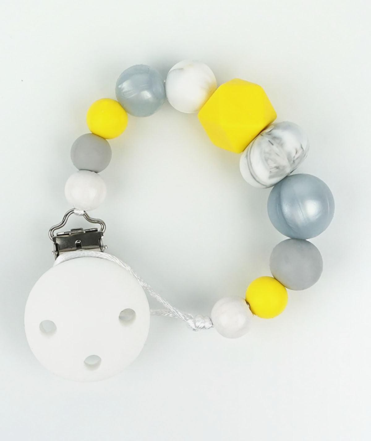 Chupetero Cadenita Silicona Mi Pipo Olimpia Amarilla - Nanetes #