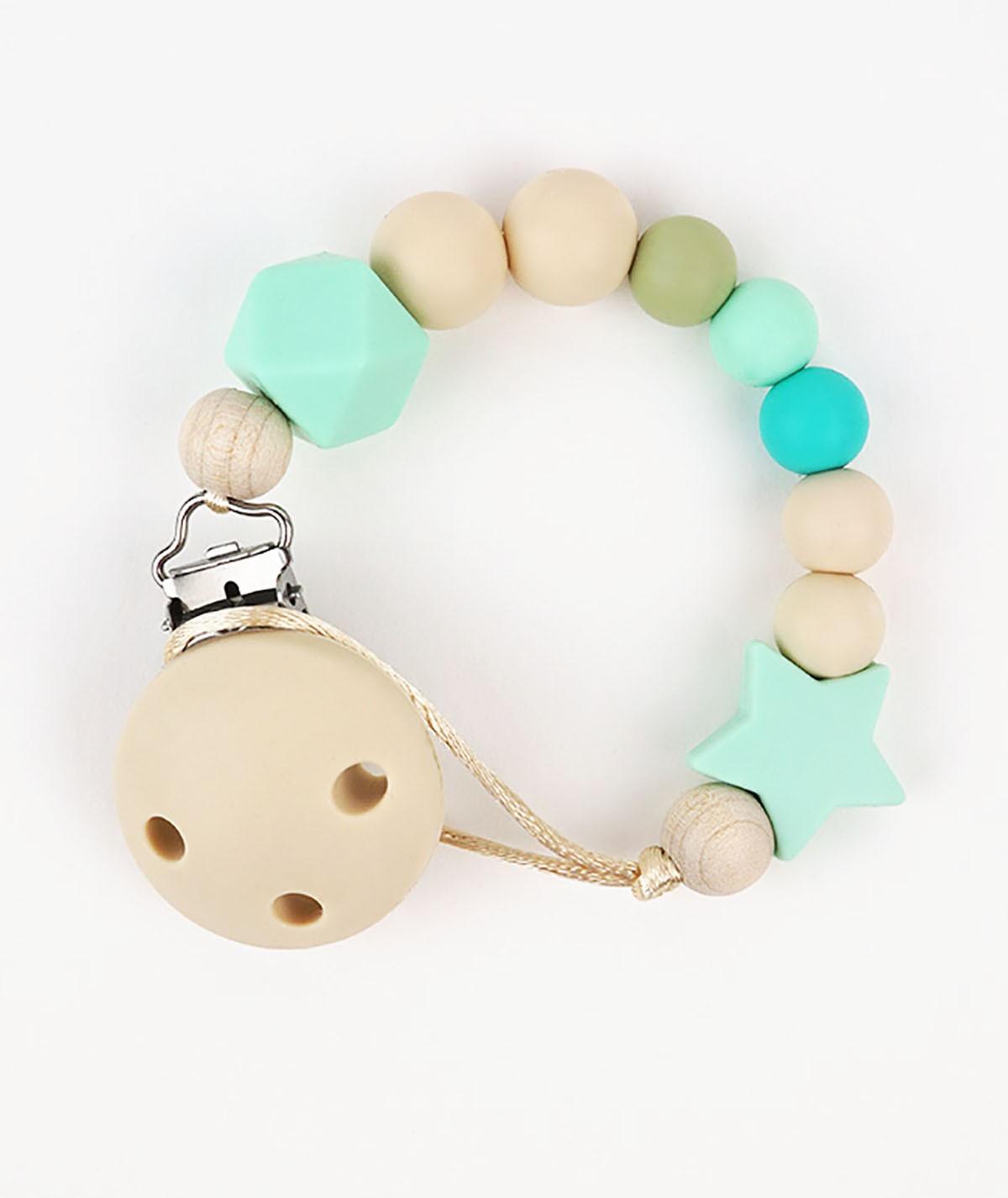 Chupetero Silicona Cadenita Mi Pipo Dora Menta - Nanetes #