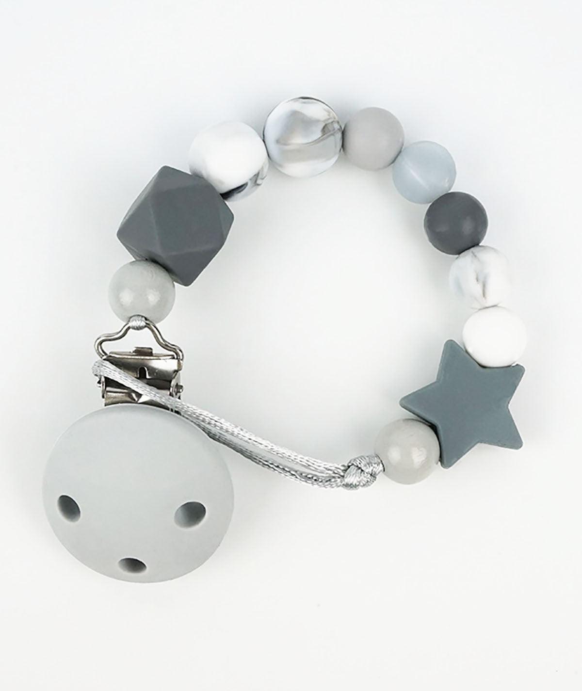 Chupetero Silicona Cadenita Mi Pipo Dora Gris - Nanetes #