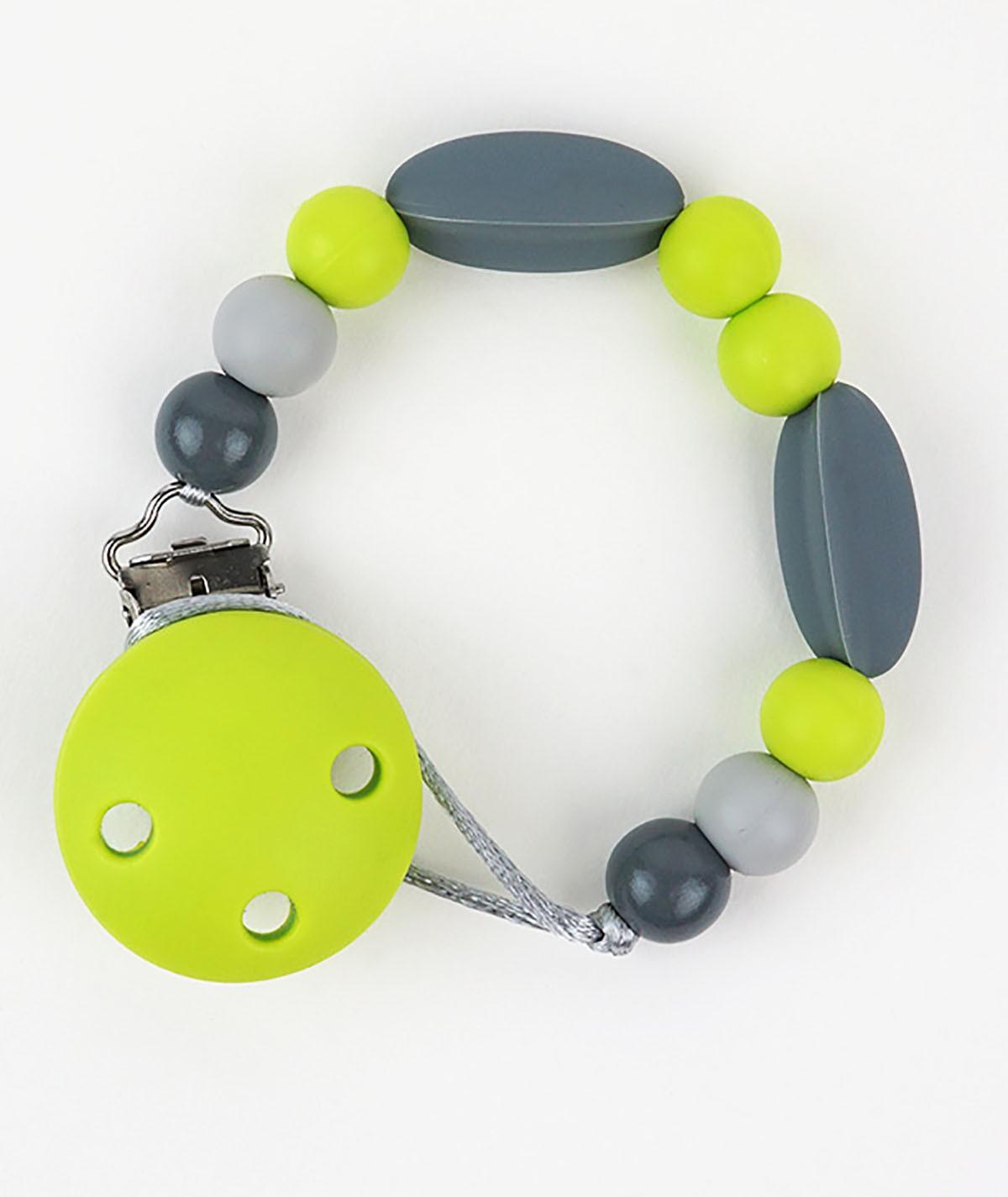 Chupetero Silicona Cadenita Mi Pipo Omega Pistacho - Nanetes #