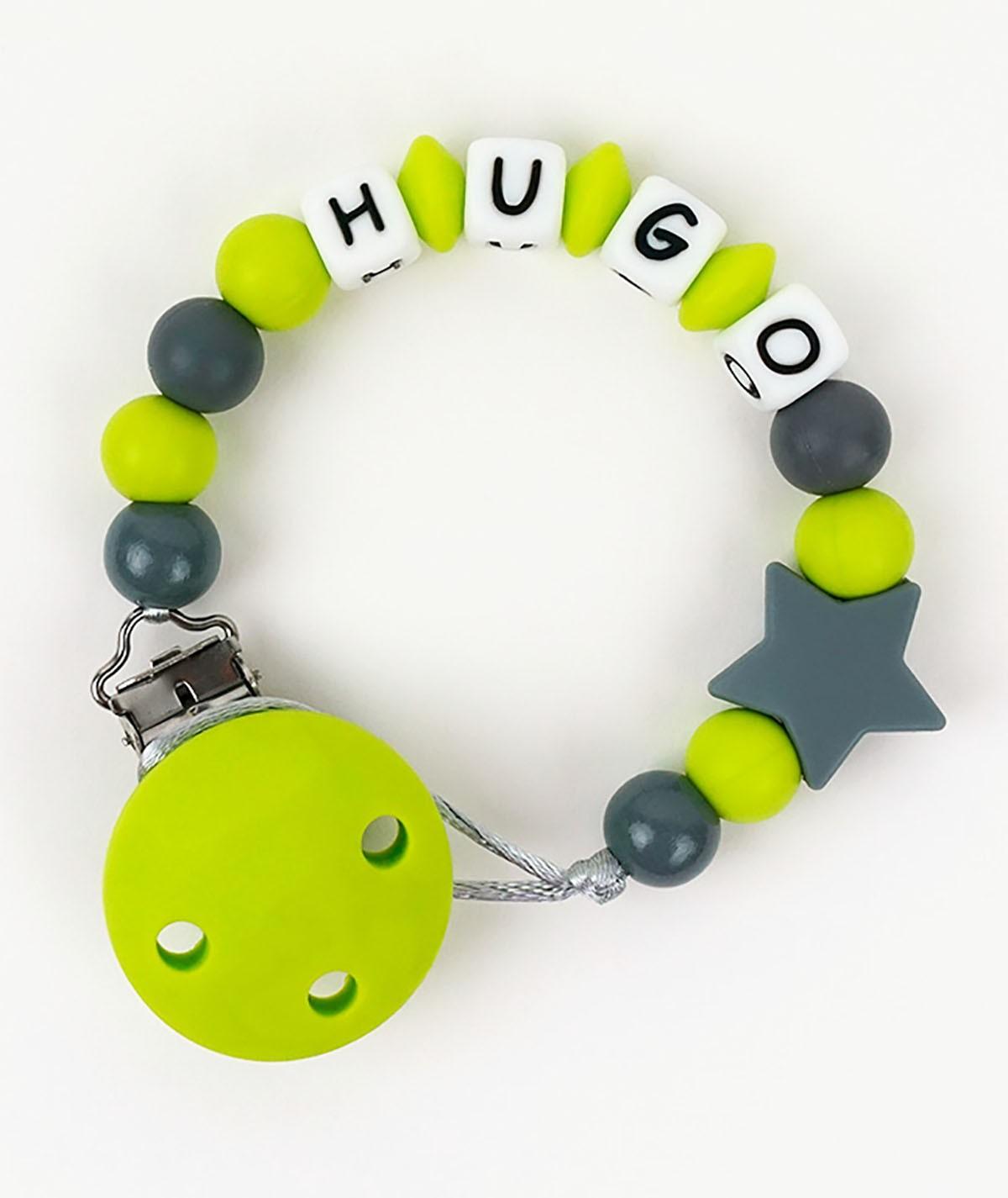 Chupetero Cadenita Silicona Personalizada Mi Pipo Estrella Lima - Nanetes #