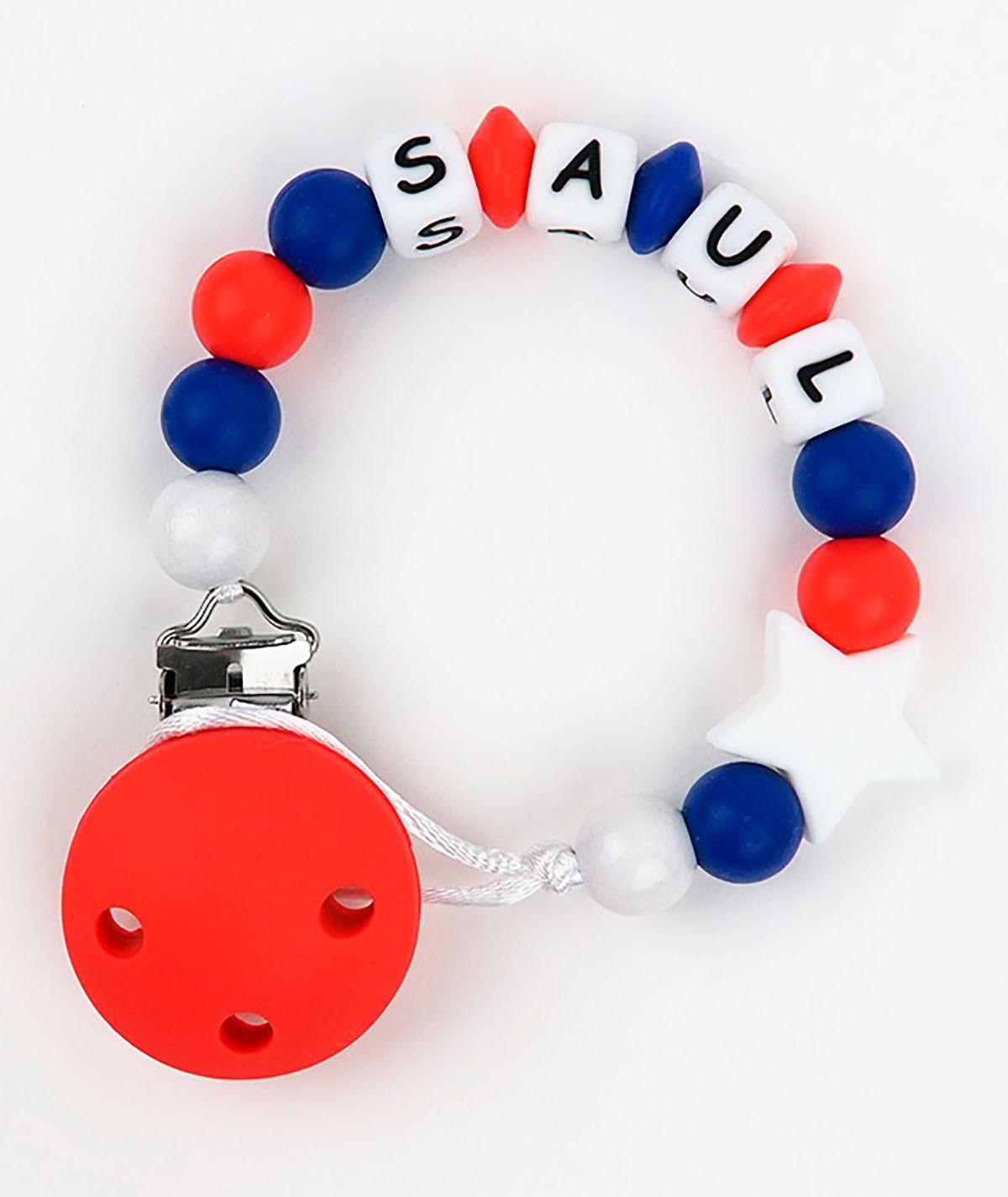 Chupetero Cadenita Silicona Personalizada Mi Pipo Estrella Marinera - Nanetes #