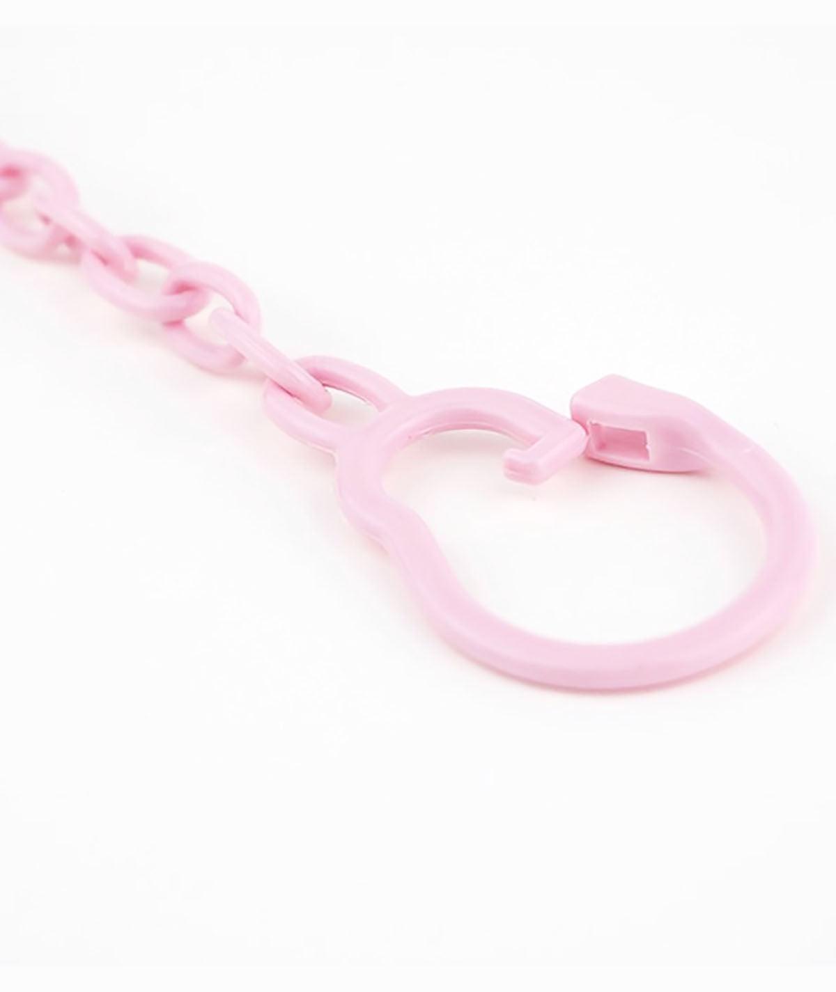 Broche Chupetero Personalizado Pinza Cadenita Rosa Mi Pipo - Nanetes #