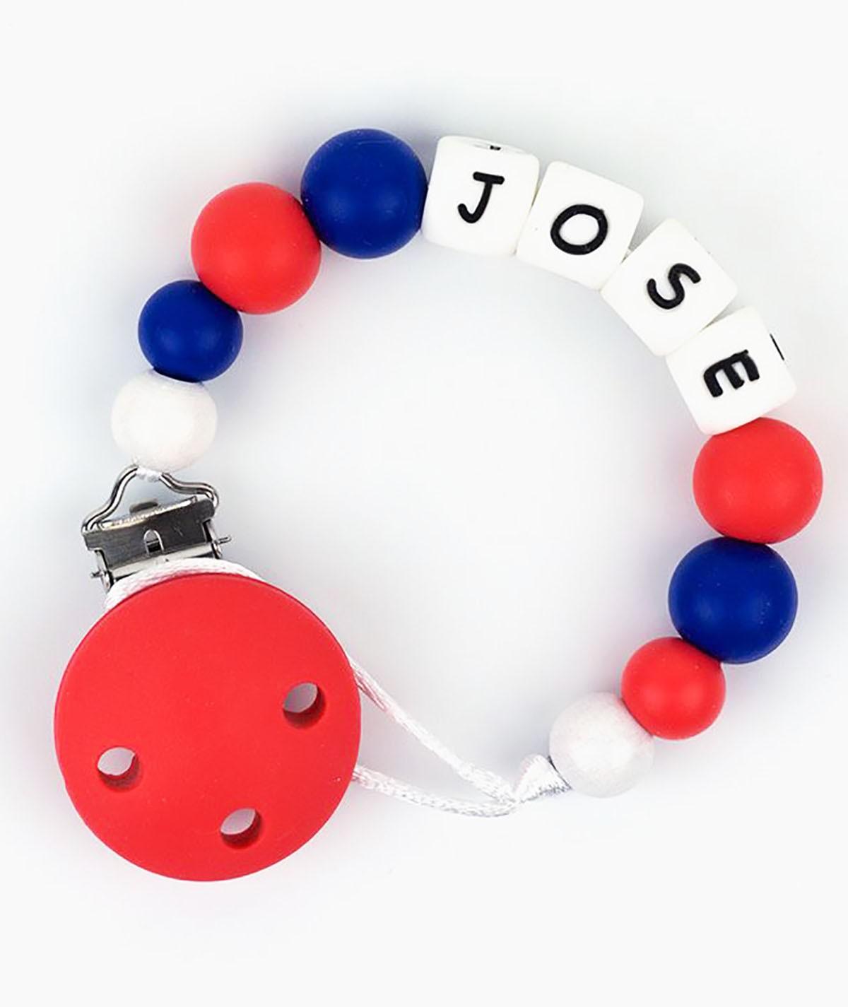 Chupetero Silicona Cadenita Personalizada Mi Pipo Rojo - Nanetes #