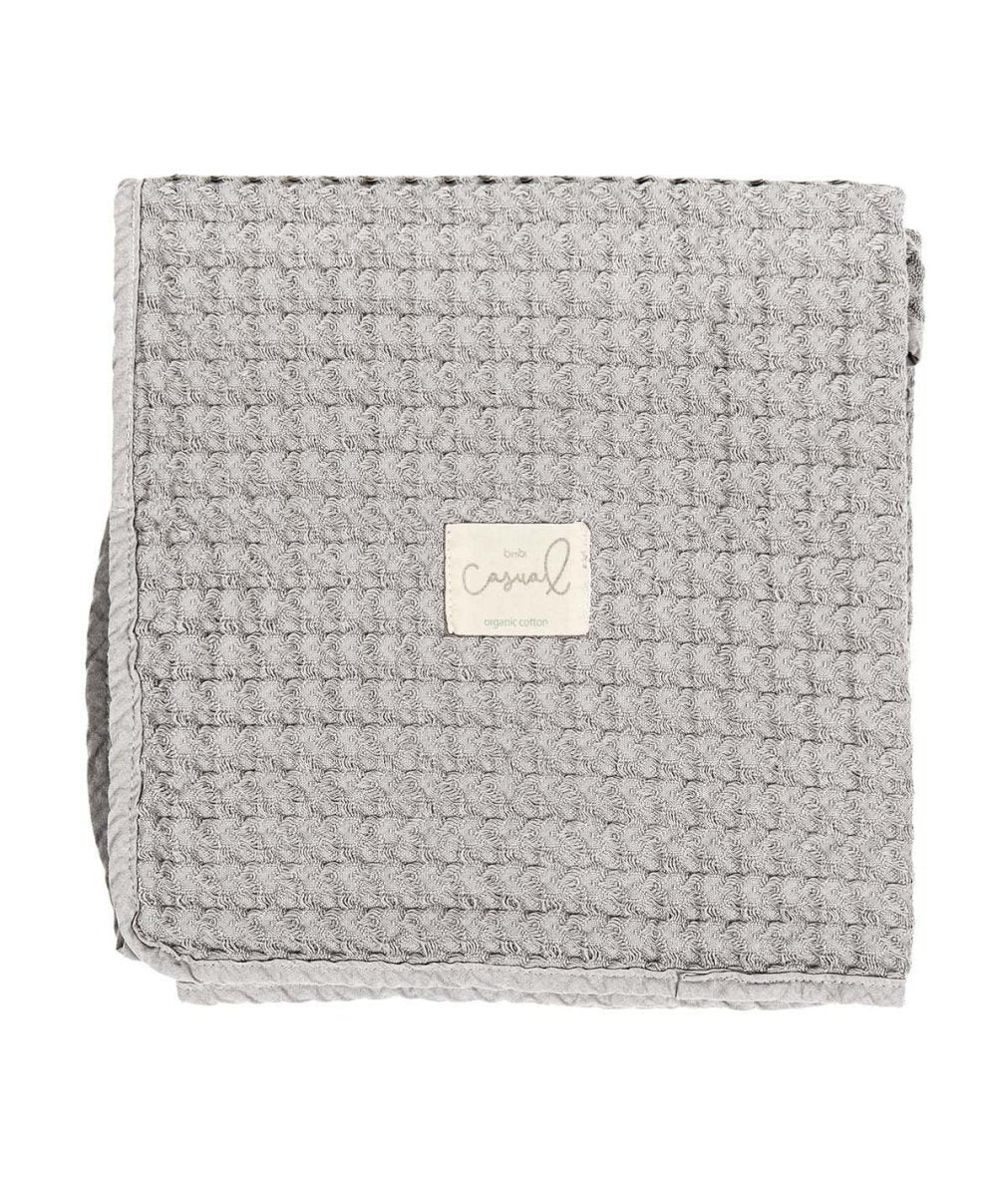 Manta Crochet Algodon Bimbi Casual Gris Claro - Nanetes