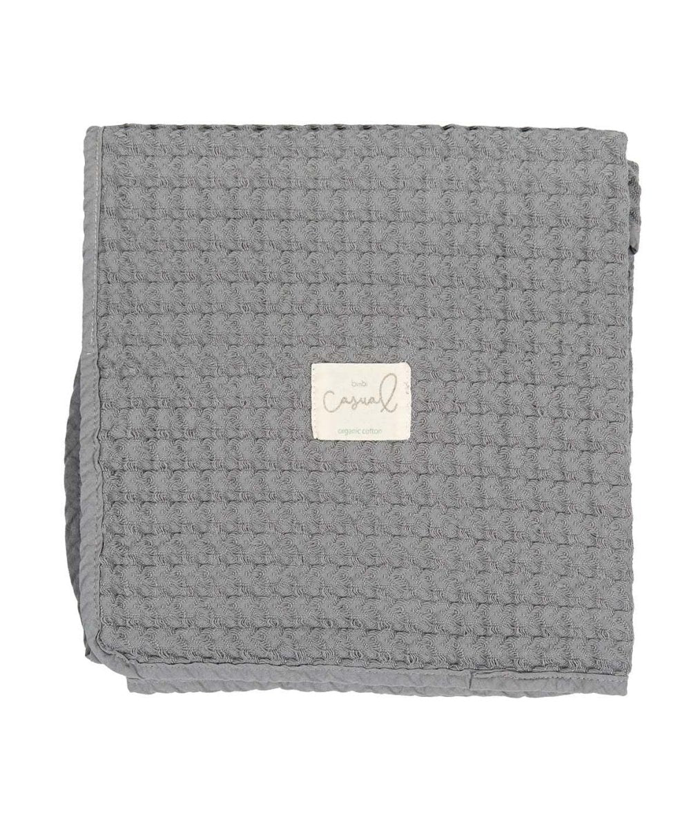 Manta Crochet Algodon Bimbi Casual Gris Marengo - Nanetes