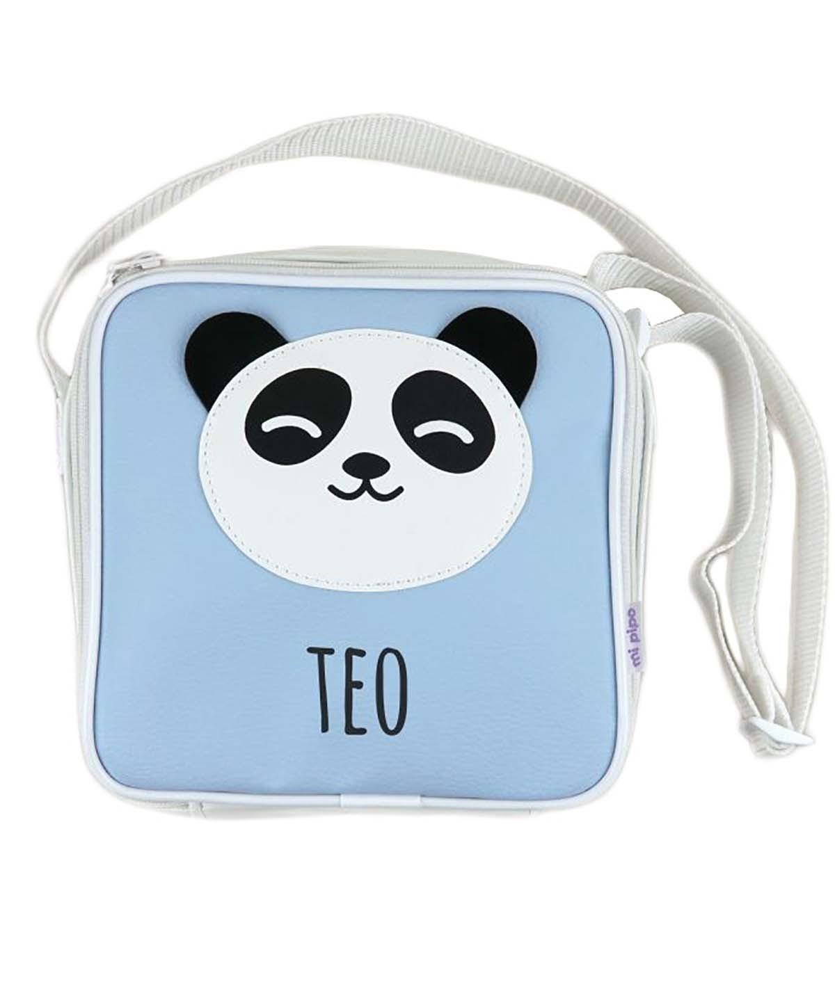 Bolsa Merienda Isotérmica Mi Pipo Panda Azul - Nanetes #