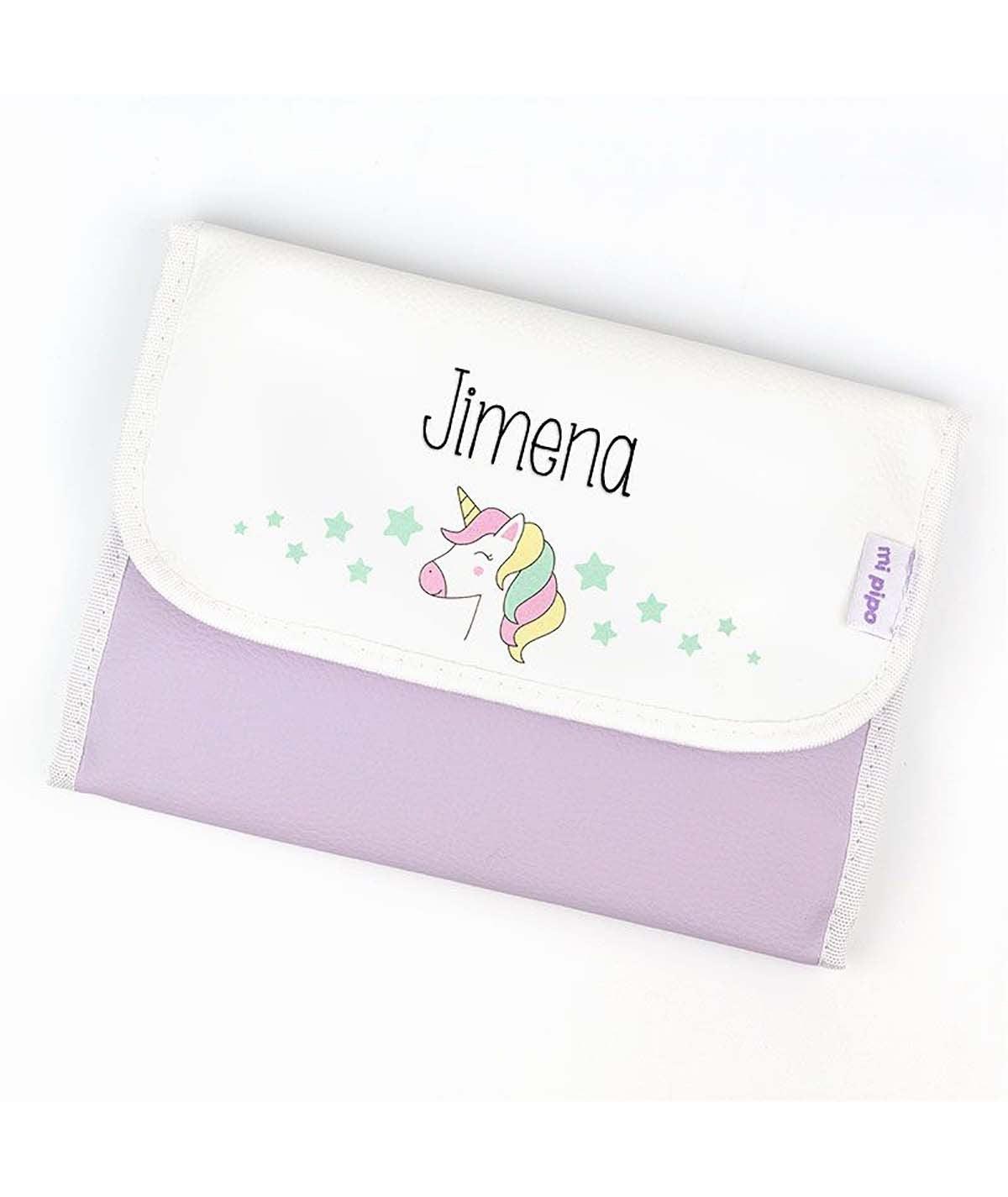 Portadocumentos Bebé Personalizado Mi Pipo Unicornio Polipiel - Nanetes #