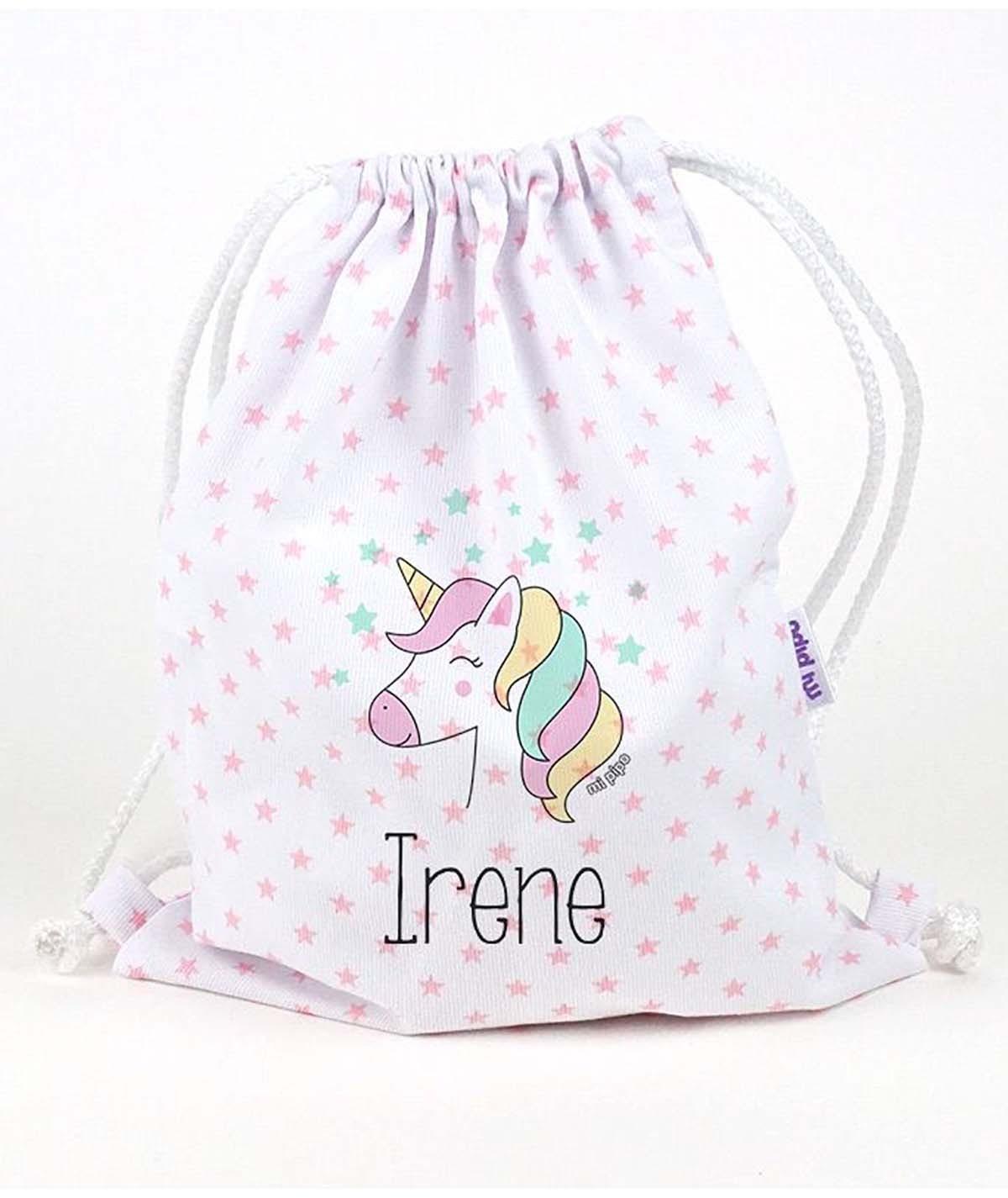 Bolsa Tela Niños Petate Personalizado Mi Pipo Unicornio - Nanetes #