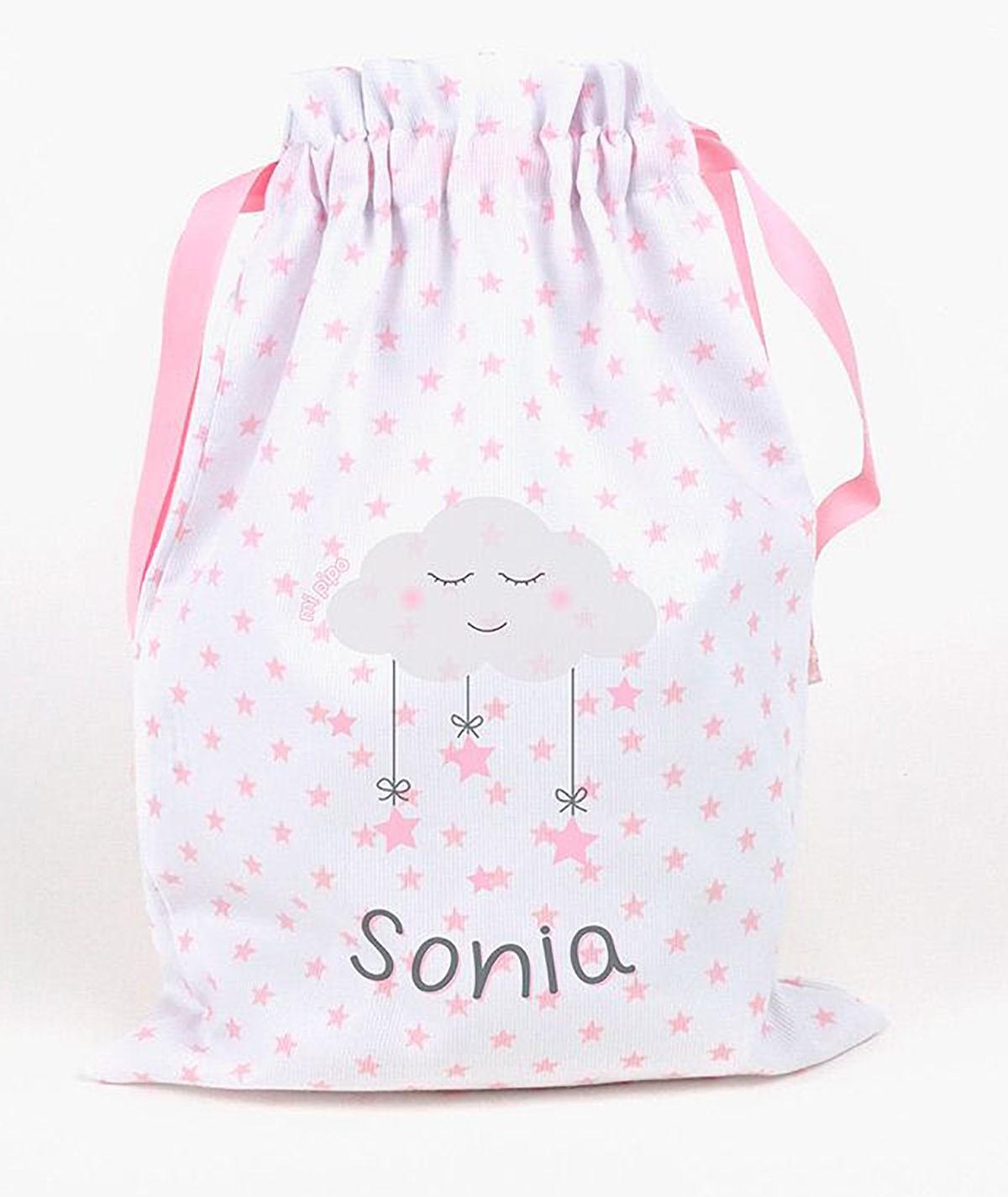 Bolsa Tela Niños Personalizada Saquito Mi Pipo Nube - Nanetes #