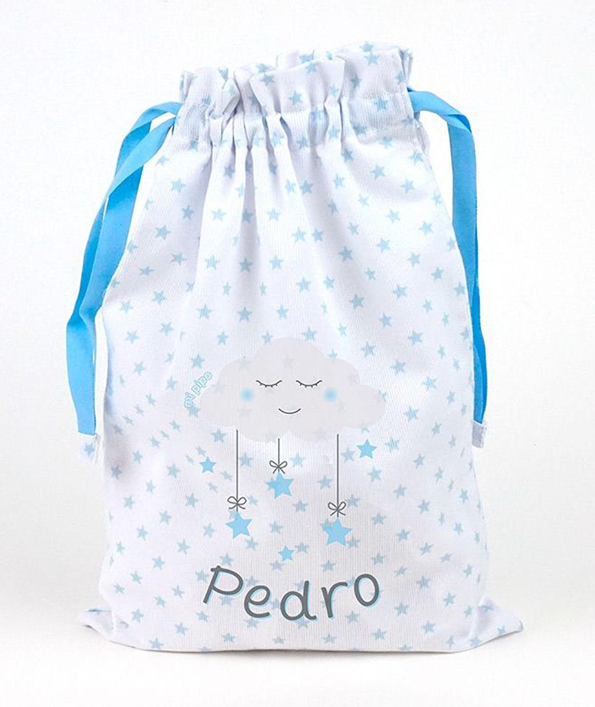 Bolsa Tela Niños Personalizada Saquito Mi Pipo Nube - Nanetes #