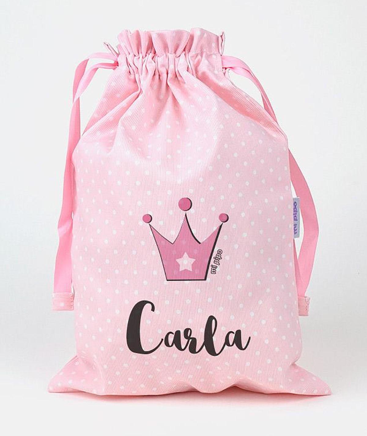 Bolsa Tela Niños Personalizada Saquito Mi Pipo Corona - Nanetes #