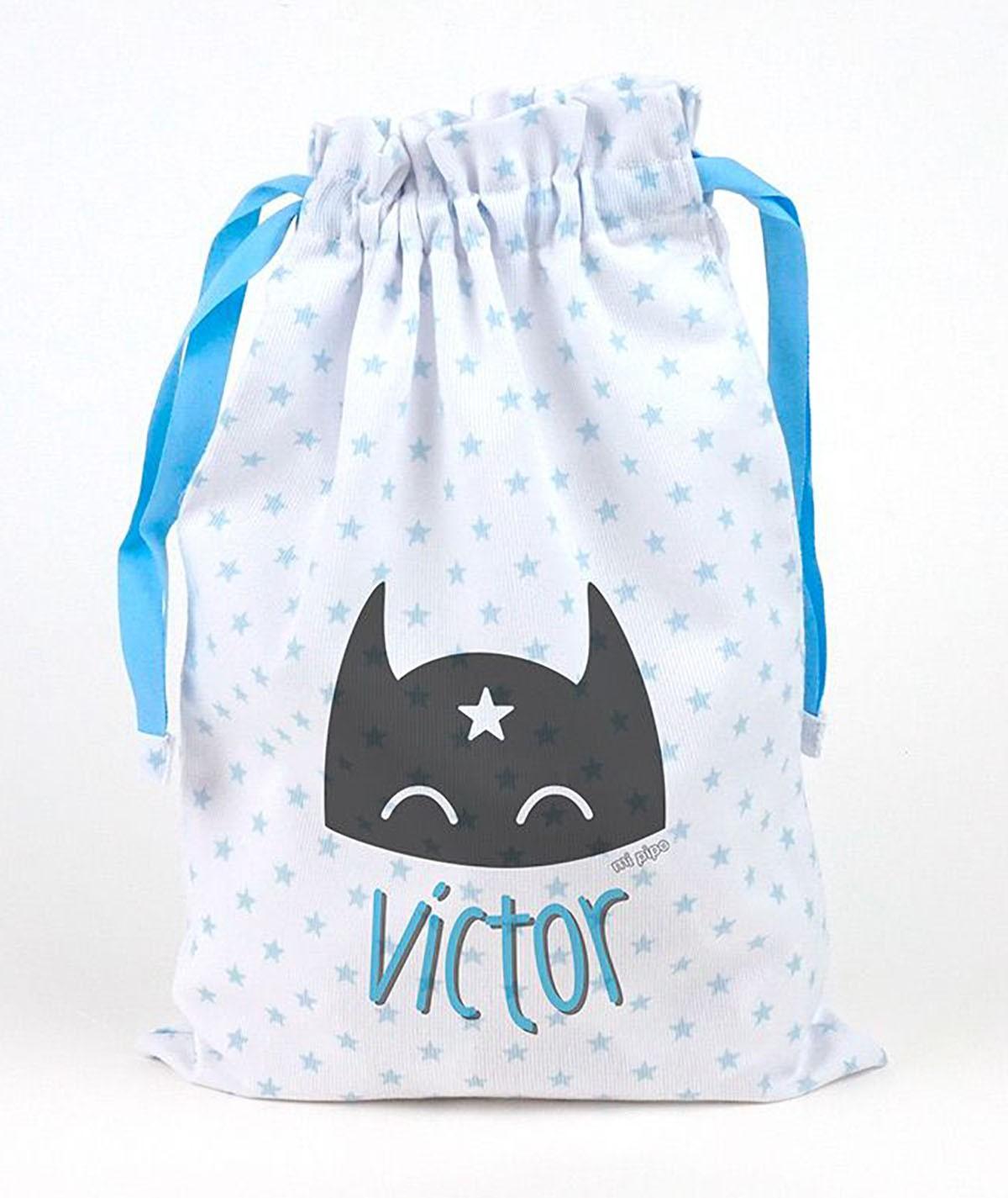 Bolsa Tela Niños Personalizada Saquito Mi Pipo Máscara - Nanetes #