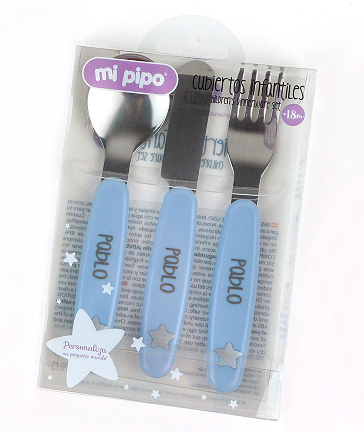 Cubiertos Infantiles Personalizados Mi Pipo Estrella - Nanetes #