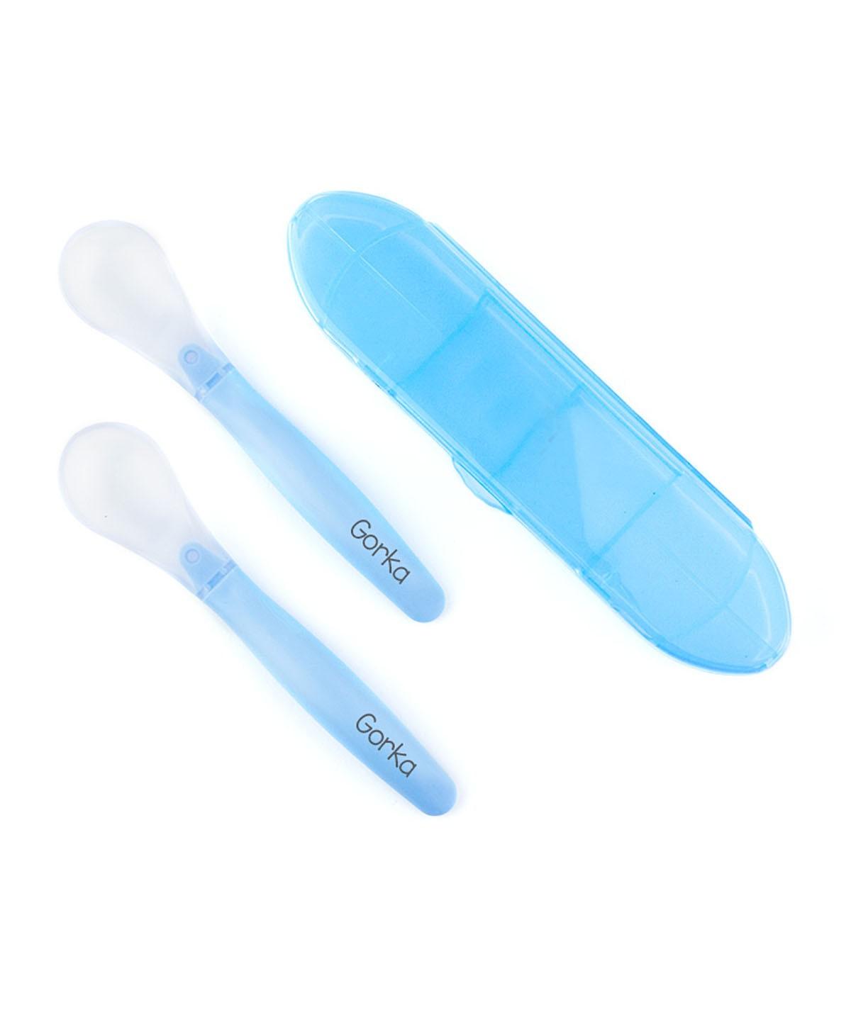 Set 2 Cucharas Silicona con Estuche Personalizadas Mi Pipo Celeste - Nanetes #