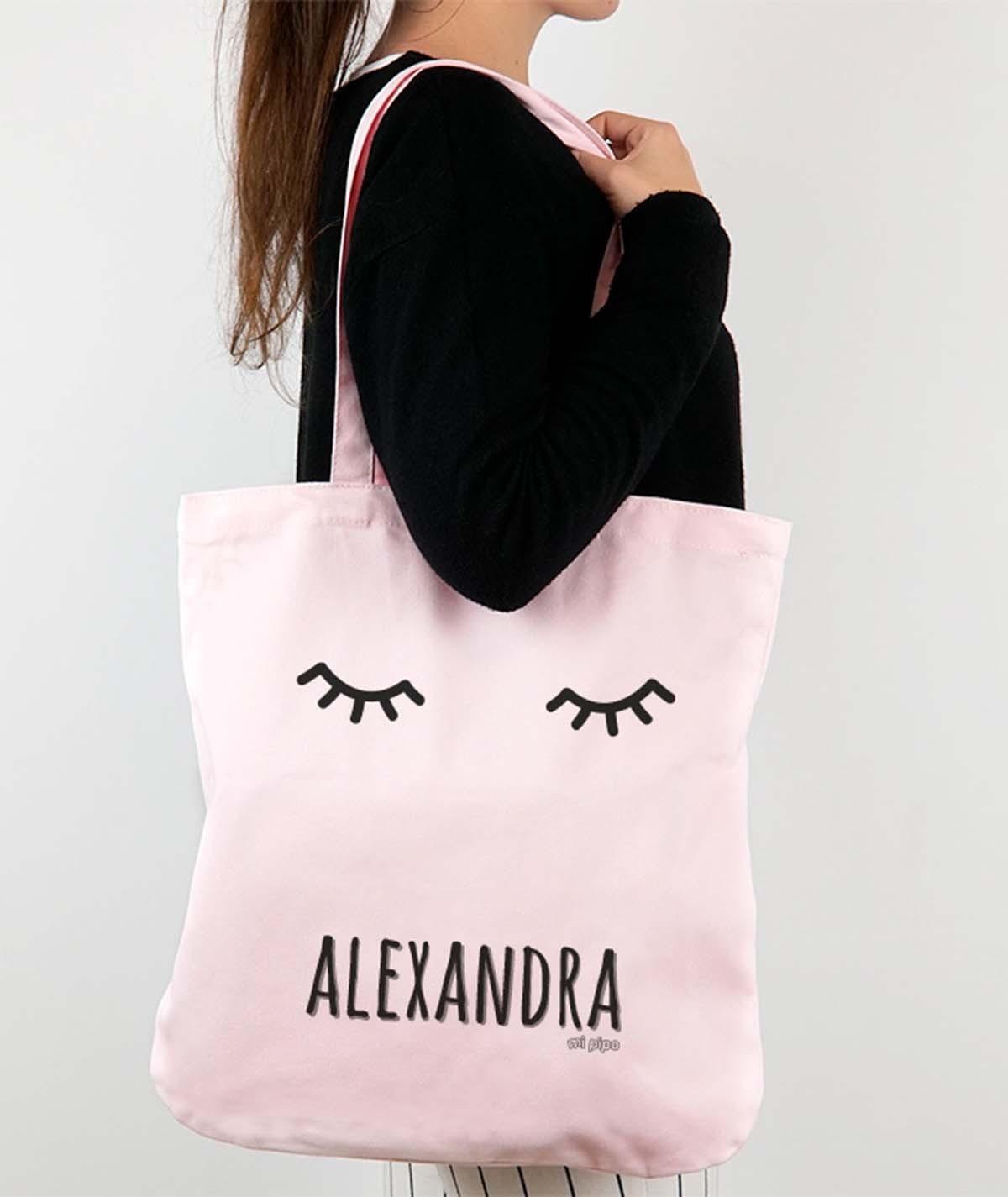 Bolso Tela Personalizado Algodón Orgánico Mi Pipo Pestañas - Nanetes #