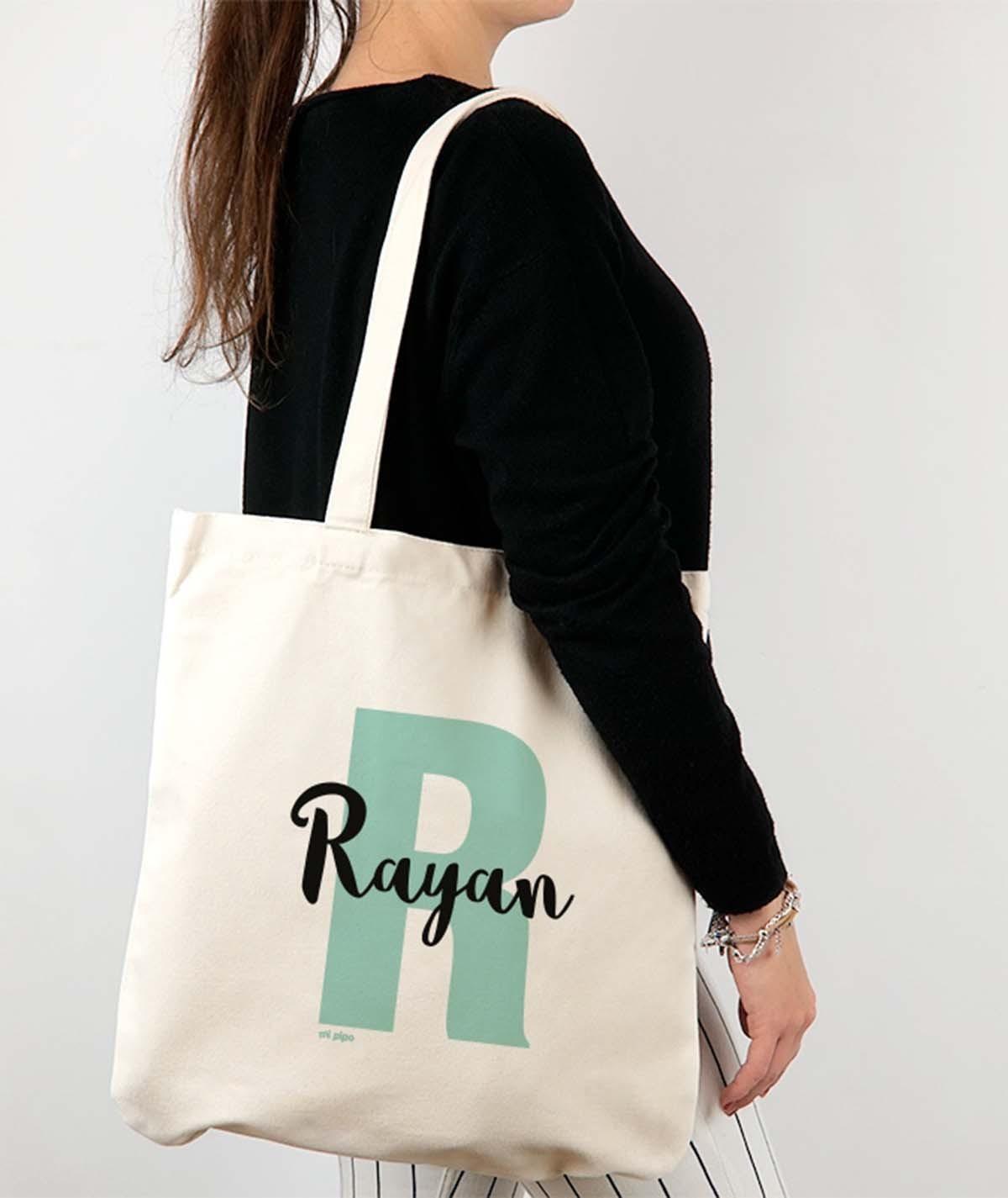 Bolso Tela Personalizado Algodón Mi Pipo Inicial - Nanetes #