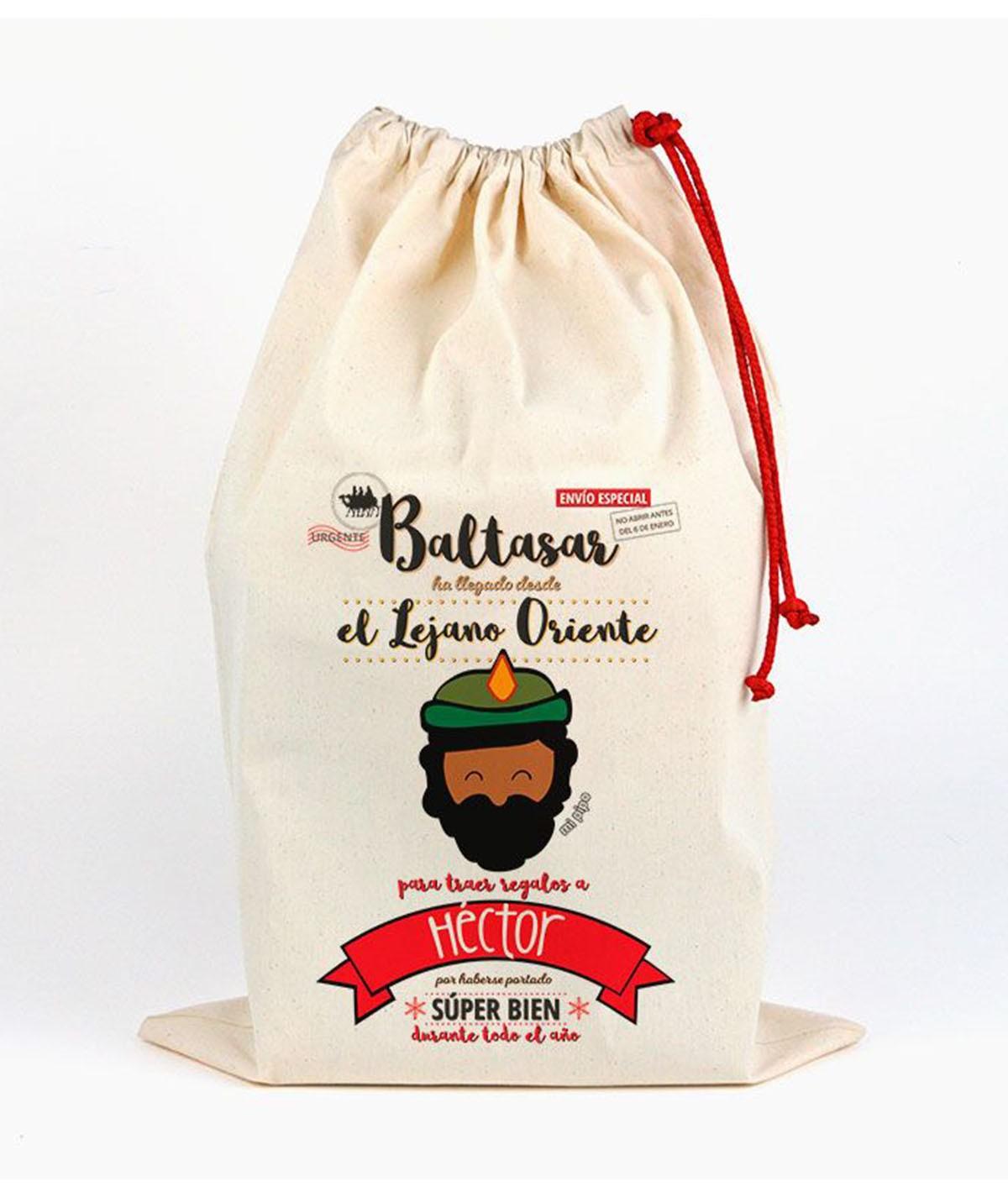 Saco Guarda Juguetes Personalizado Mi Pipo Navidad Baltasar - Nanetes #