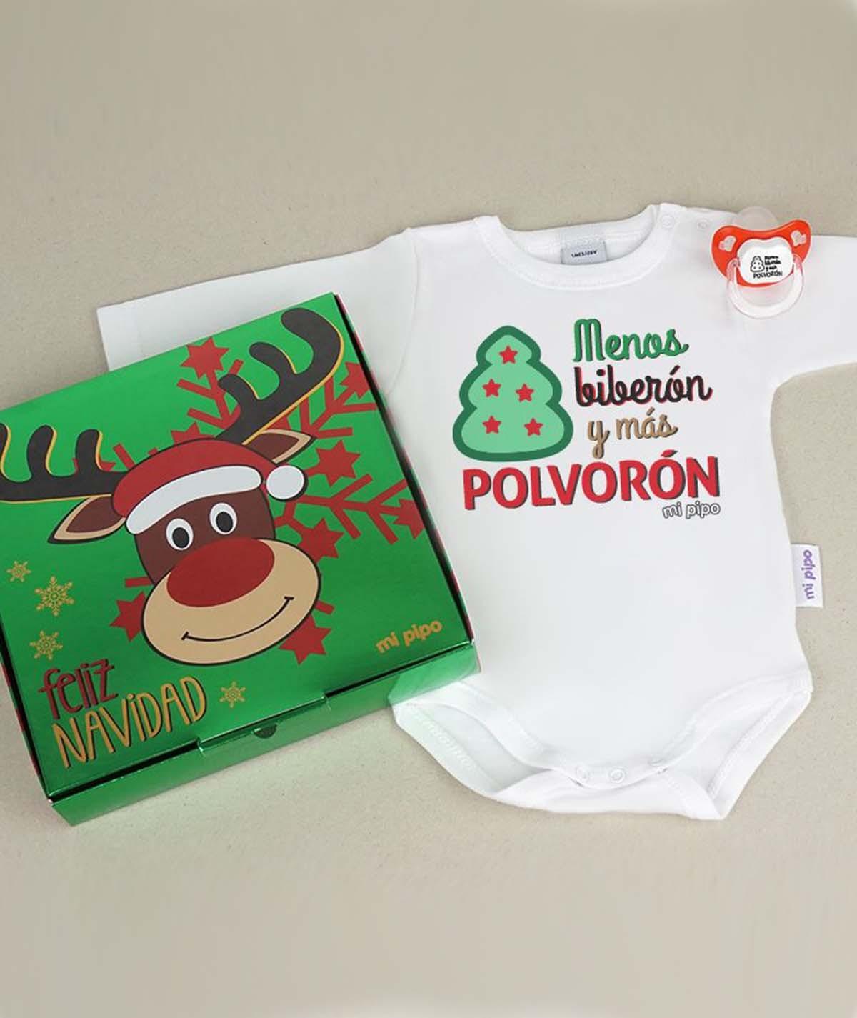 Caja Regalo Navidad Menos biberón y más polvorón Mi Pipo - Nanetes #