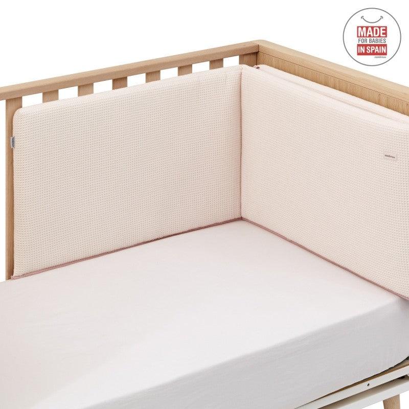 Juego Colcha y Chichonera y Cojín Cuna Bebé 3 piezas Cambrass Sky Rosa - Nanetes #