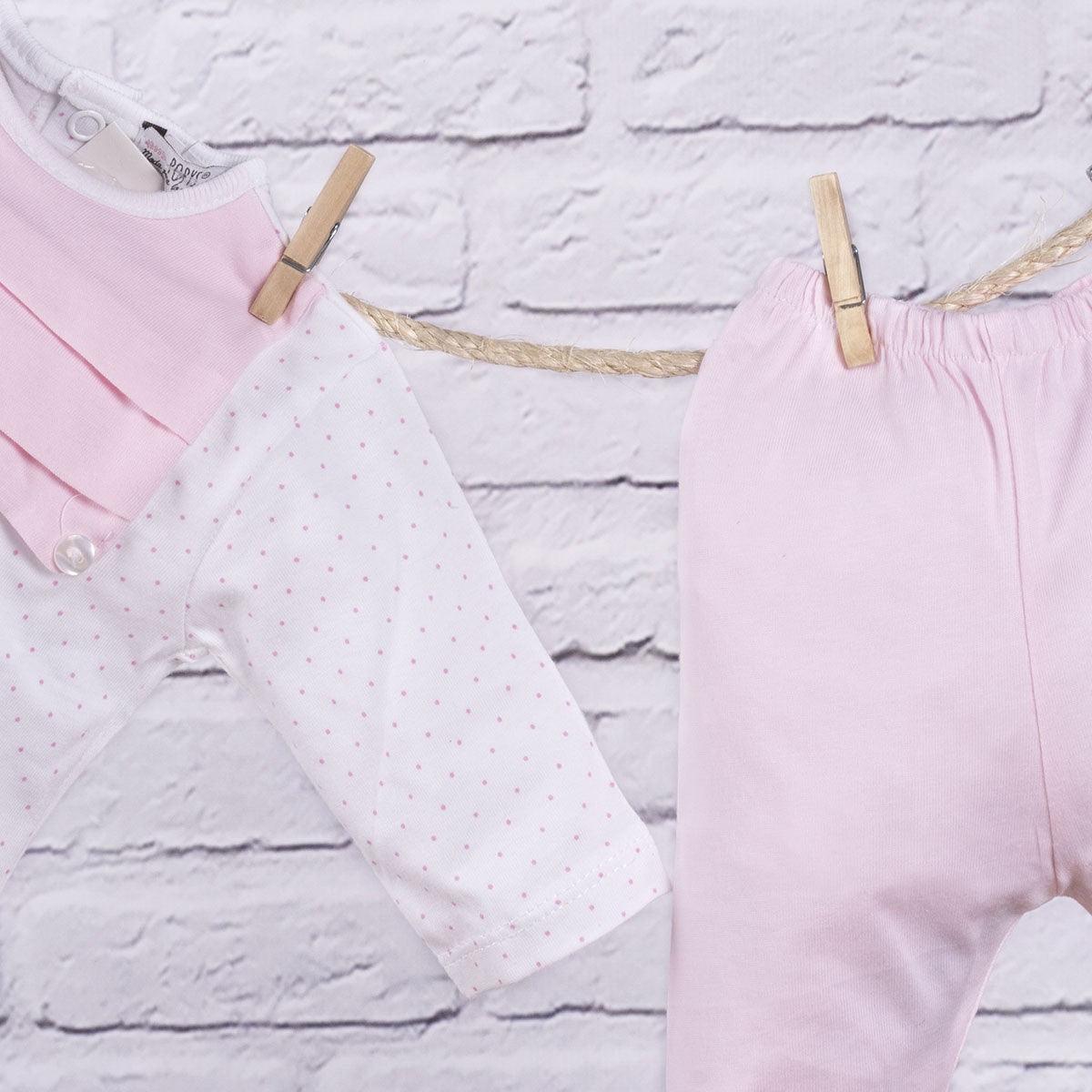 Cesta Regalo Bebé Personalizada Primera Puesta Rosa - Nanetes #