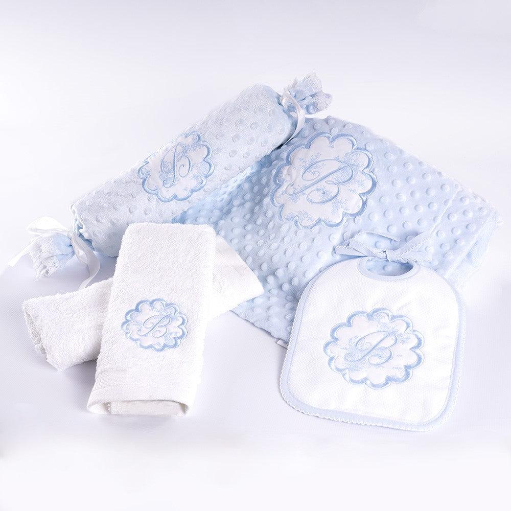 Cesta Regalo Bebé Personalizada Modelo Inicial Toile Galleta - Nanetes #