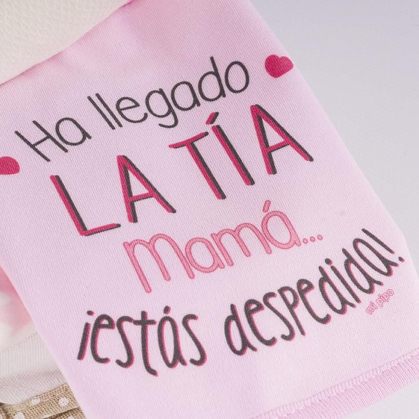 Cesta Regalo Bebé Dou dou Personalizado Ha llegado la tía Nanetes - Nanetes #